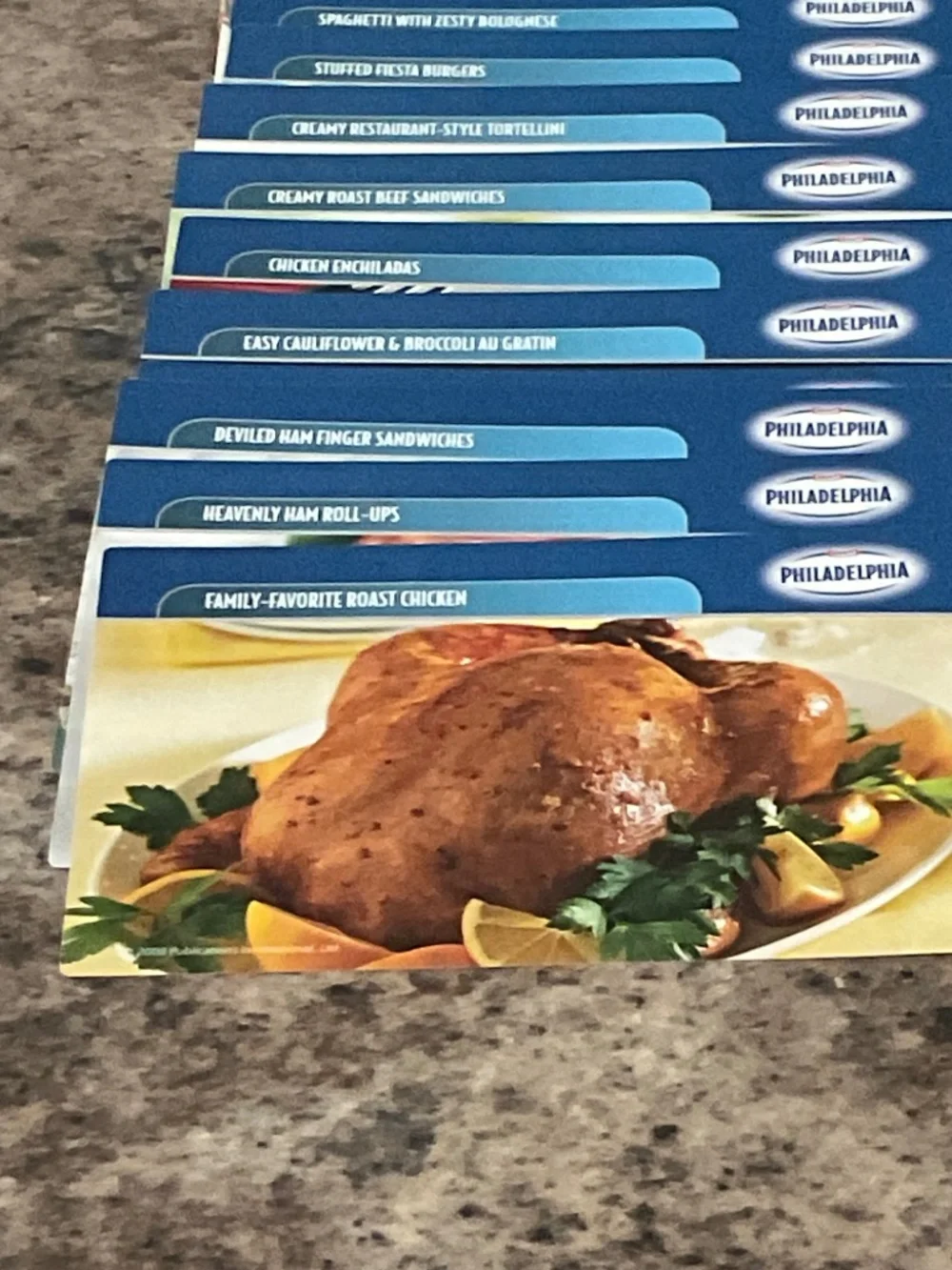 Kraft Philadelphia Recipe Card Collection & Blue Heart Napkin Holders